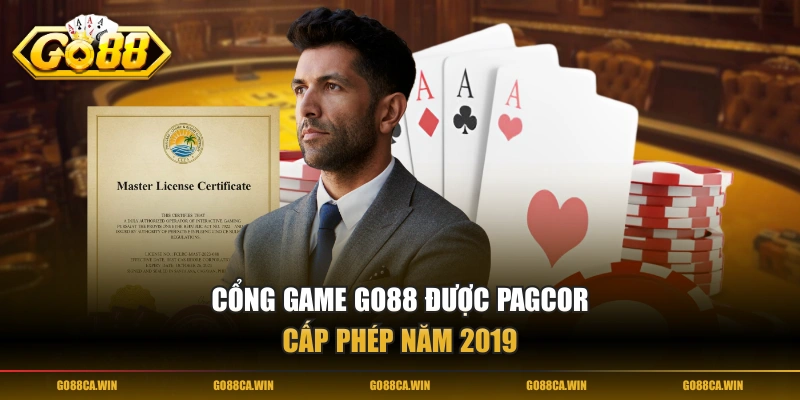 Cổng game GO88 được PAGCOR cấp phép năm 2019