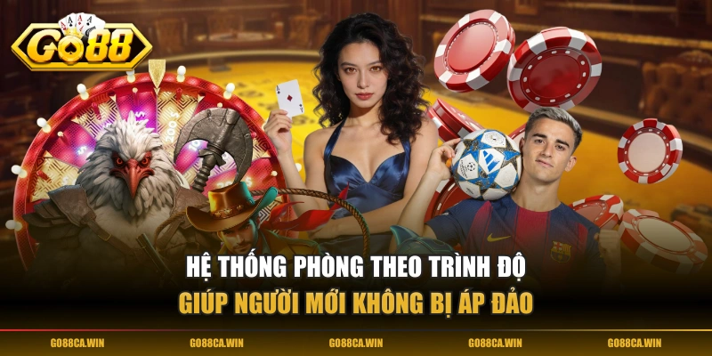 Hệ thống phòng theo trình độ giúp người mới không bị áp đảo