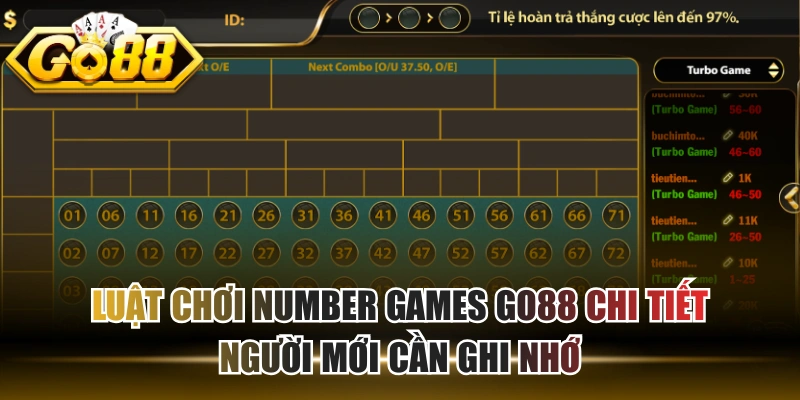 Luật Chơi Number Games GO88 Chi Tiết Người Mới Cần Ghi Nhớ