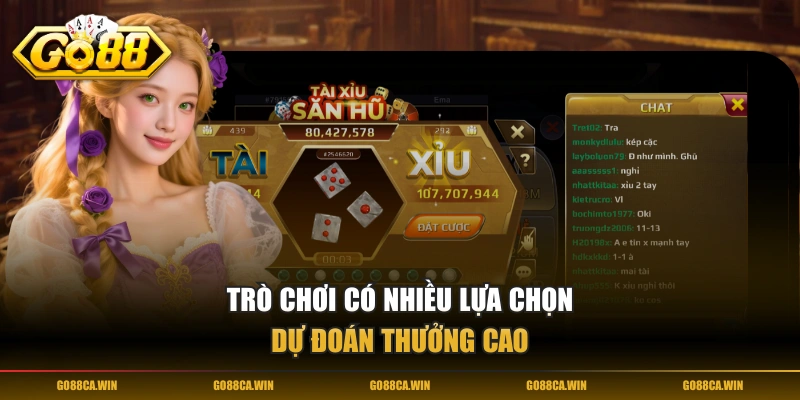 Trò chơi có nhiều lựa chọn dự đoán thưởng cao